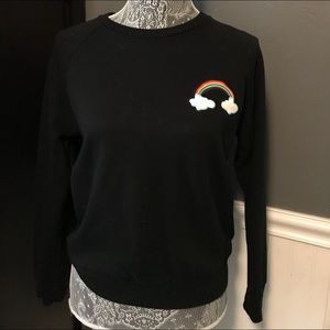 H&M Rainbow Patch Crewneck